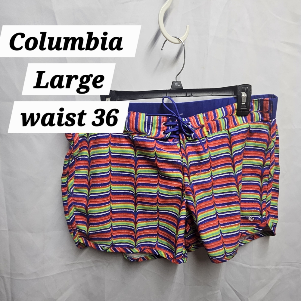 Columbia Rainbow Striped Swim Shorts